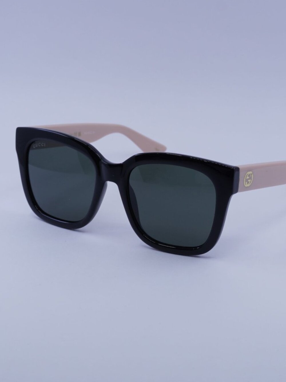 Gucci GG1338S 006 Sunglasses Black / Pink Square Frame, Grey Lenses